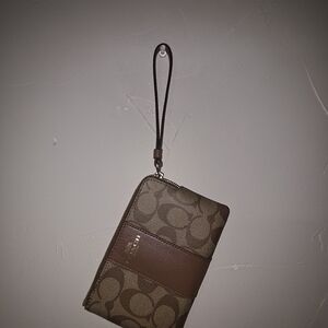 Coach Brown Wristlet